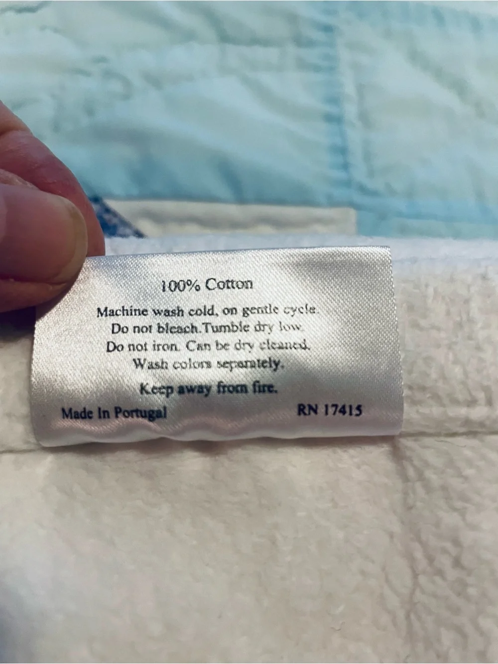 Sferra Brothers White Brushed 100% Cotton Blanket, Like New, Full Size